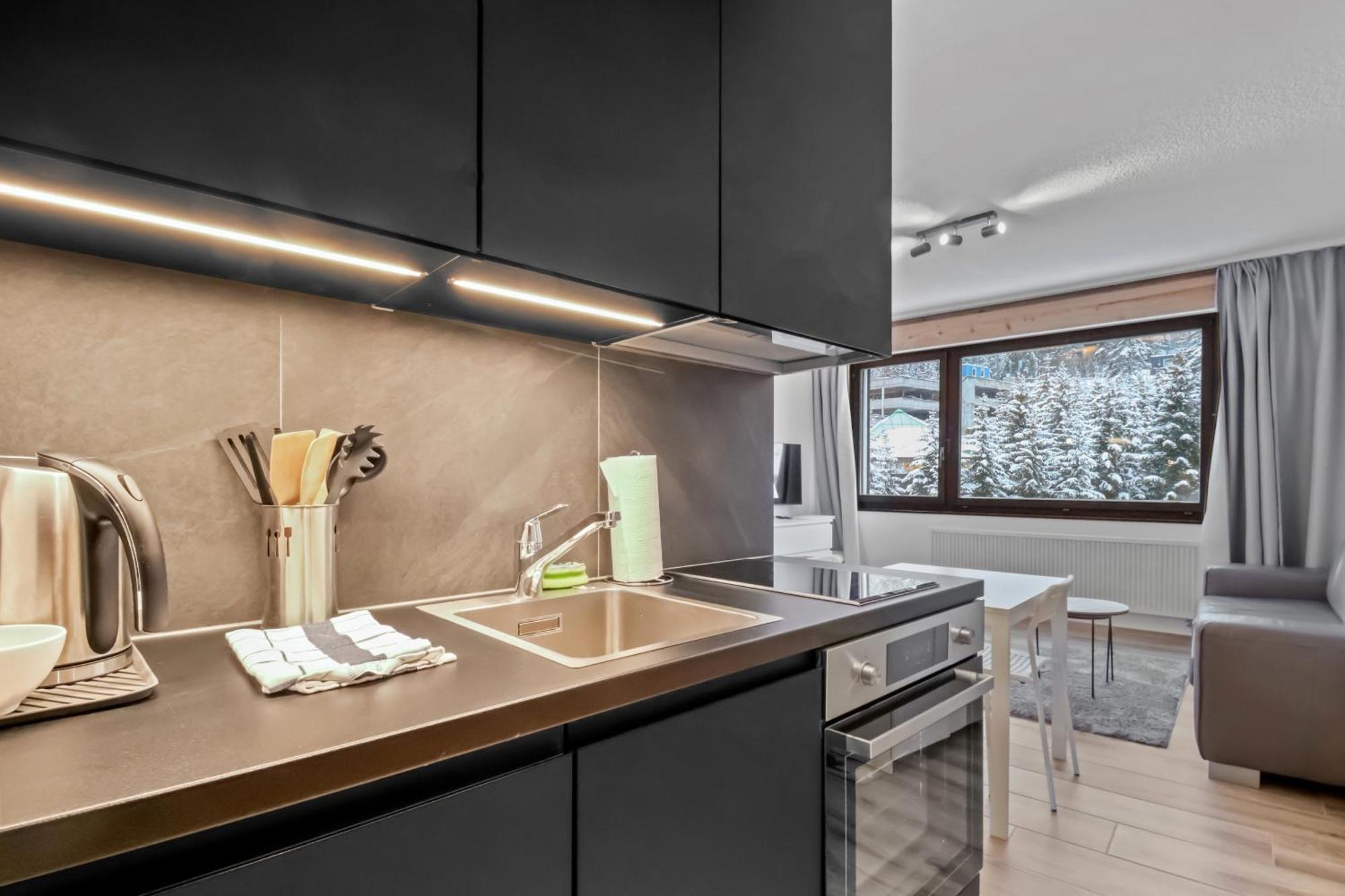 Studio Cosy Au Centre De Crans-Montana Bagian luar foto