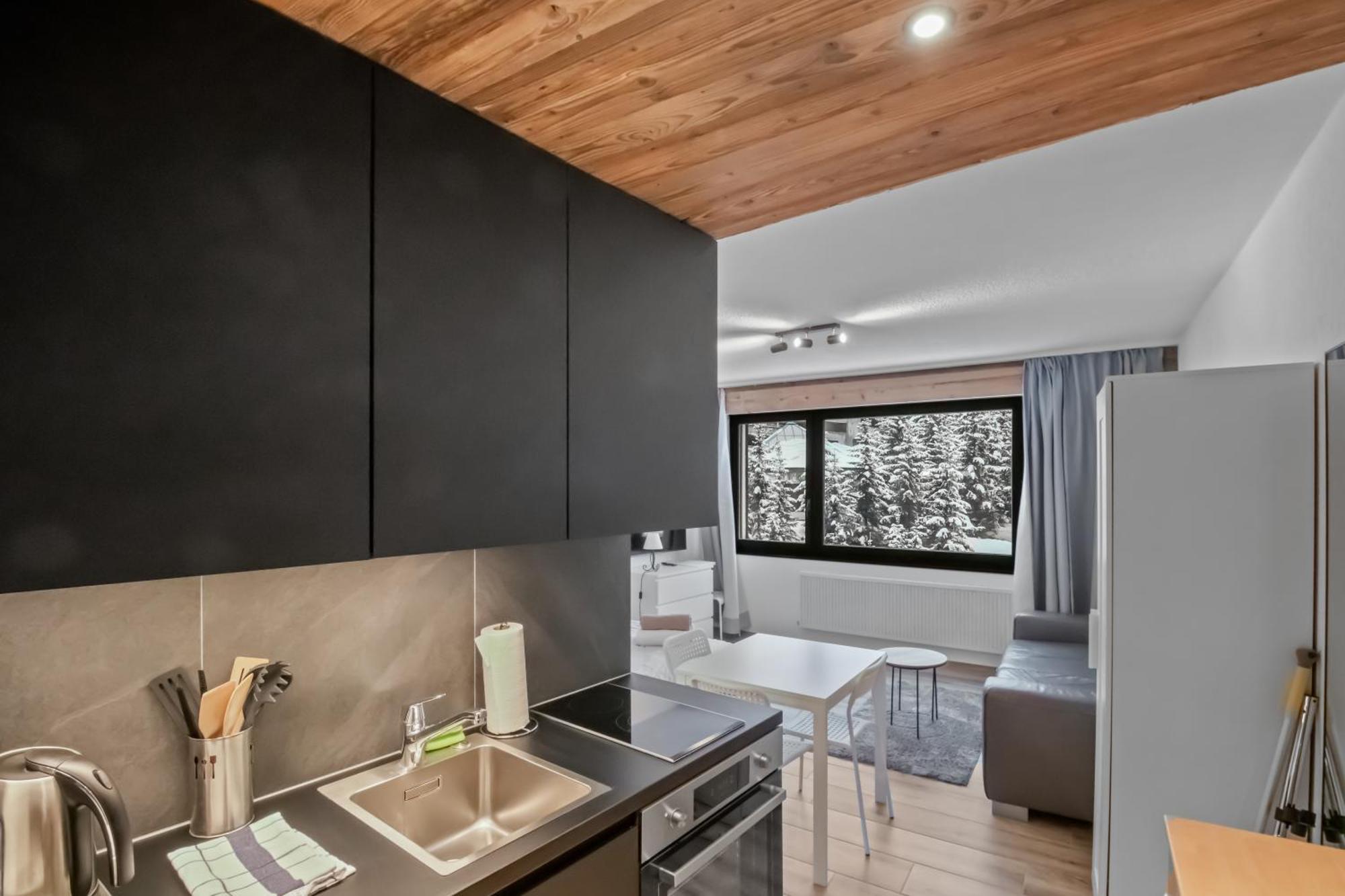 Studio Cosy Au Centre De Crans-Montana Bagian luar foto
